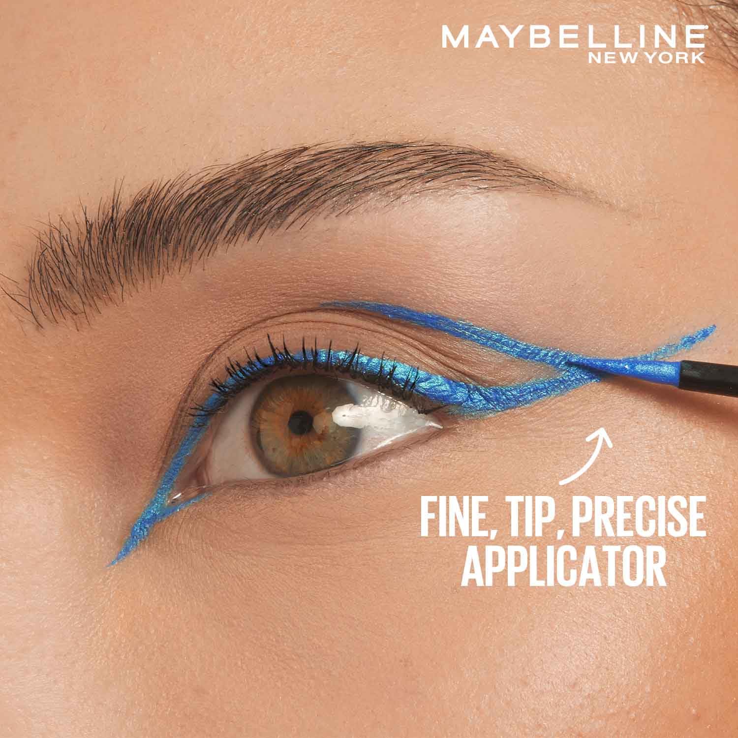 Maybelline New York Tattoo Play Metallic Silver Liquid Eyeliner - Longwear Waterproof Eyeliner - Metallic Finish, Spark, 2.1ml - View 2 of 6