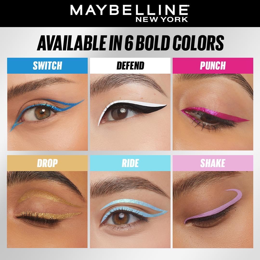 Maybelline New York Tattoo Play White Liquid Eyeliner - Defend, Upto 48 Hours Bold Color, Water-proof Eyeliner & Smudge-proof. Maybelline High-impact Color Liner, Vegan Formula | 2.1ml - View 2 of 5
