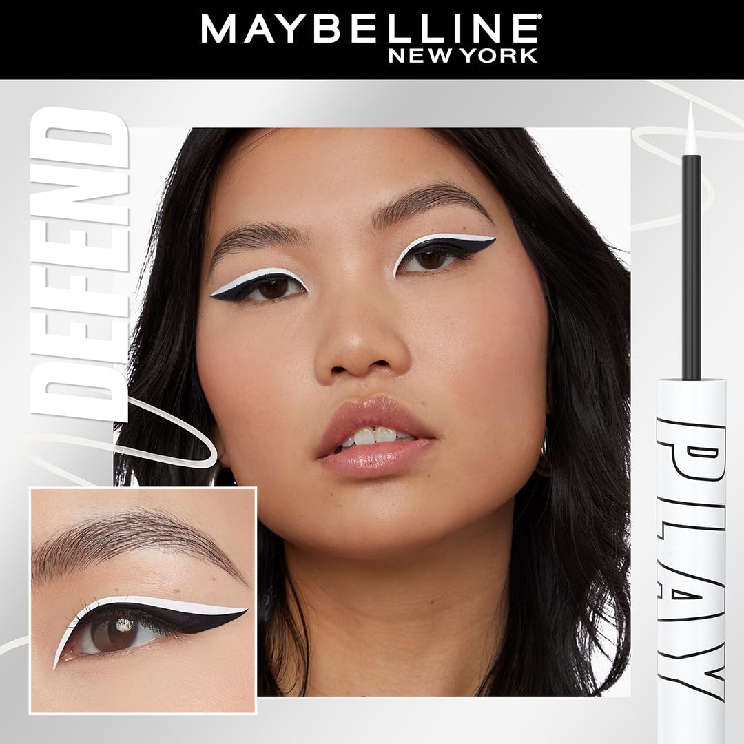 Maybelline New York Tattoo Play White Liquid Eyeliner - Defend, Upto 48 Hours Bold Color, Water-proof Eyeliner & Smudge-proof. Maybelline High-impact Color Liner, Vegan Formula | 2.1ml - View 5 of 5