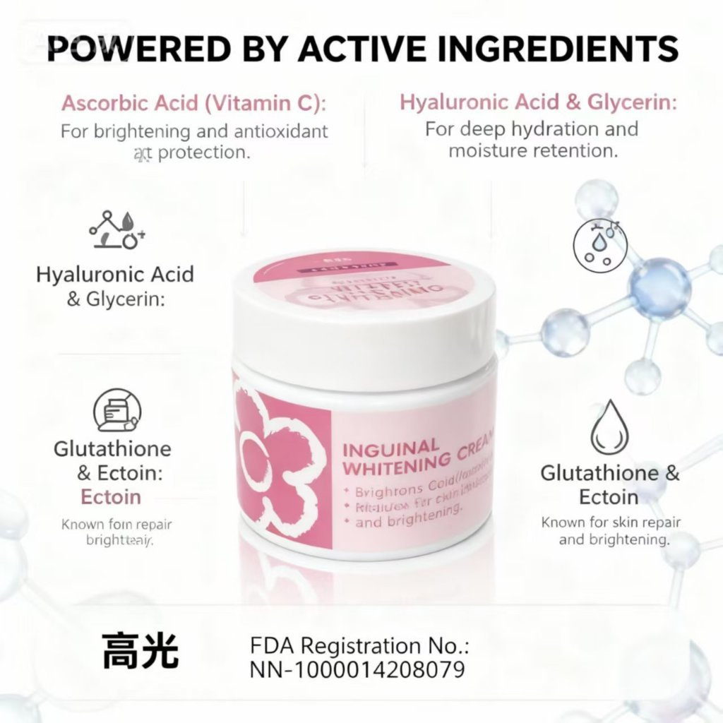CUISHIFAN Underarm & Inguinal Whitening Cream 25g – Brightening Moisturizing Body Cream for Dark Areas, Nourishing Skin Care, Odor Control, Smoothening Formula for Underarms and Inner Thighs - View 3 of 3