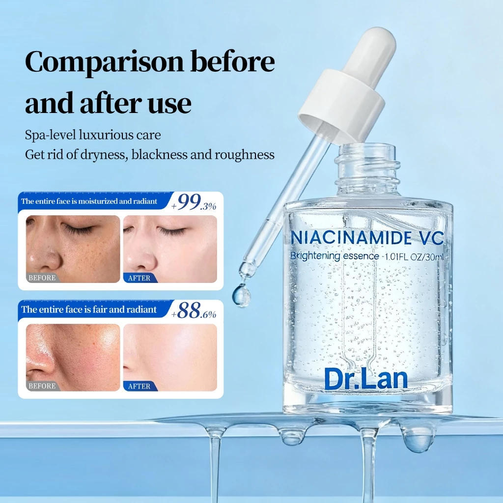 Dr.Lan Niacinamide + Vitamin C Brightening Essence – Redness Relief, Pore Refining & Skin Radiance Facial Serum for Clear, Even-Toned and Smooth Skin - View 2 of 3