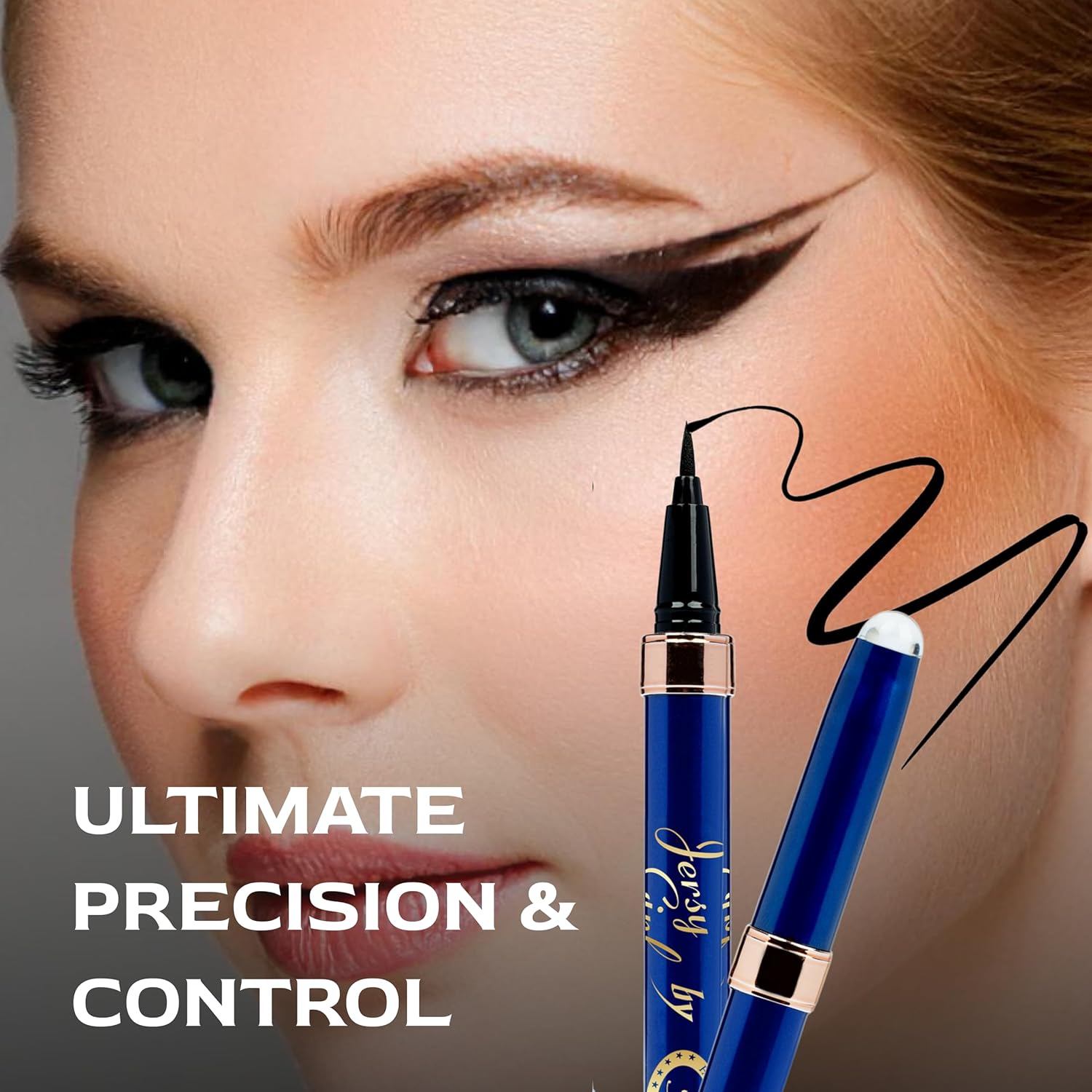 Jersey Girl By Fashion Colour Ultra Black Sketch Pen Eyeliner(1ml) | Quick Drying Formula | Matte Finish | Eyeliner For Women | Ultra Slim Felt Tip Applicator | Lasts Upto 24 Hrs | Waterproof & Smudgeproof | (Black) - View 4 of 5