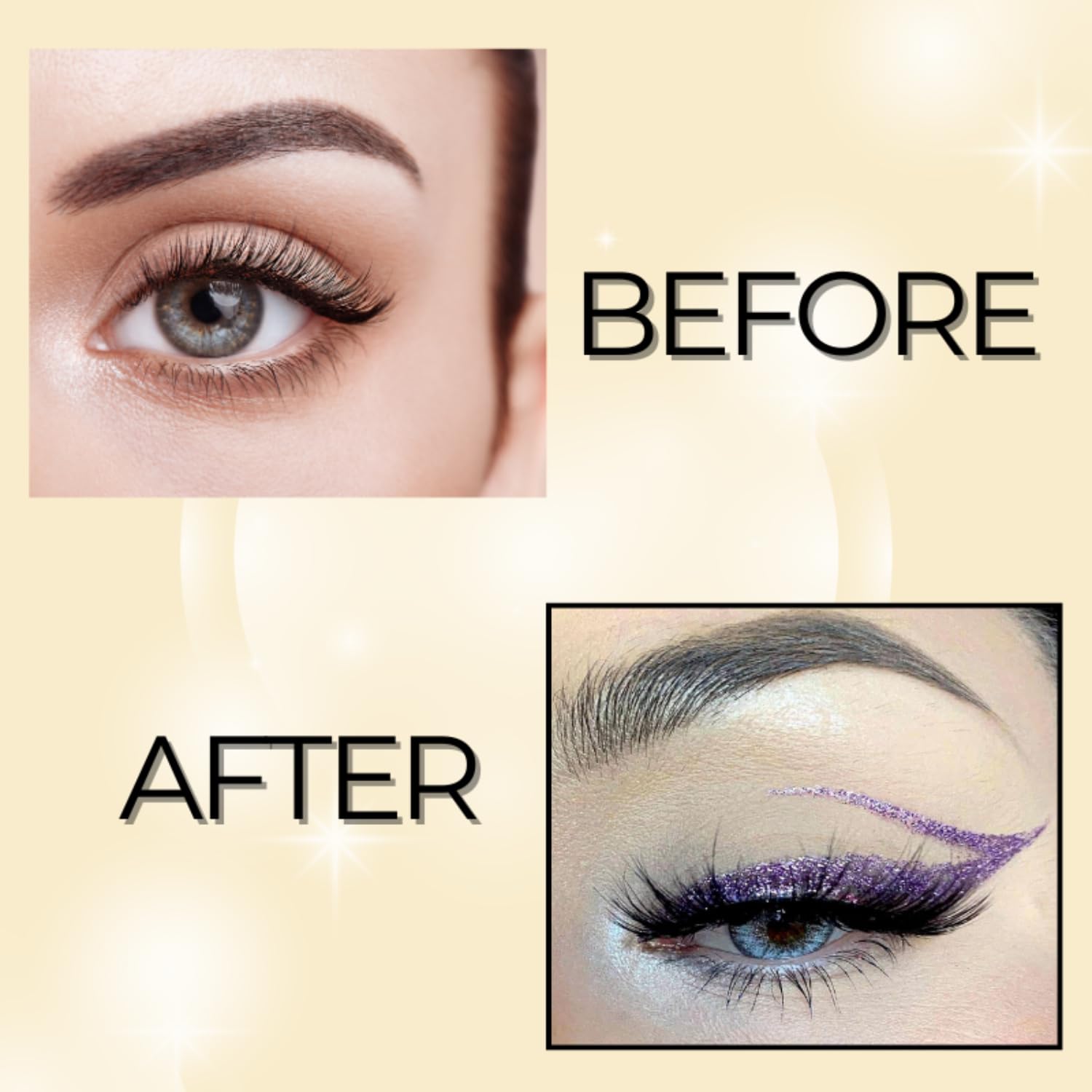 Bobi Glitter Gel Eyeliner Pigmented Liquid, Long Lasting, Waterproof, Smudge Proof, Quick Dry Formula Metallic Vegan Cruelty-Free Eye Liner 10g- Purple - View 4 of 6
