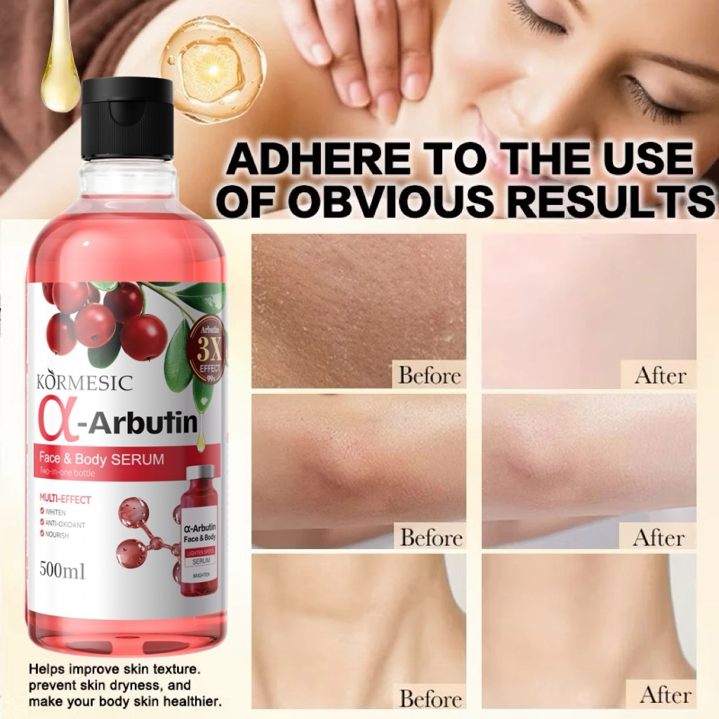 Alpha Arbutin + Niacinamide Body & Face Serum 500ml – Whitening, Brightening & Deep Moisturizing Essence for Even Skin Tone and Radiant Glow Care - View 3 of 3