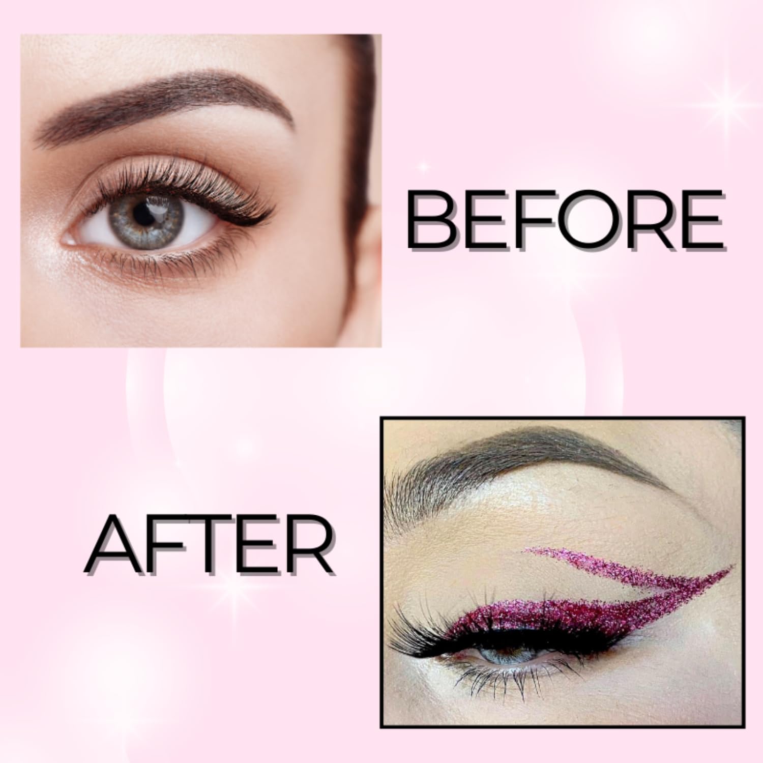 Bobi Glitter Gel Eyeliner Pigmented Liquid, Long Lasting, Waterproof, Smudge Proof, Quick Dry Formula Metallic Vegan Cruelty-Free Eye Liner 10g- Pink - View 5 of 7