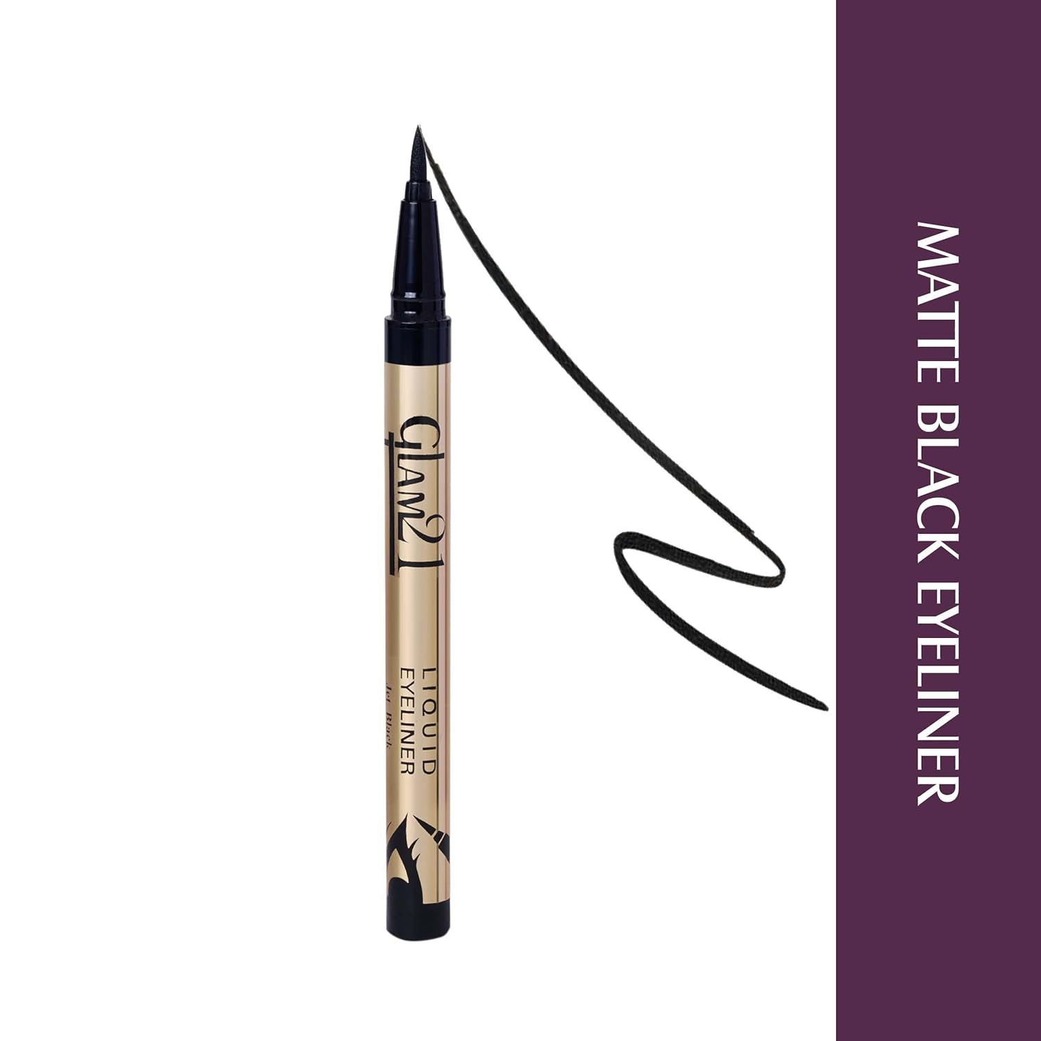 Glam21 Liquid Eyeliner|Precise tip|Water Proof, Smudge Proof & Long Lasting| 2gm -Jet Black- Pack of 1 - View 4 of 4