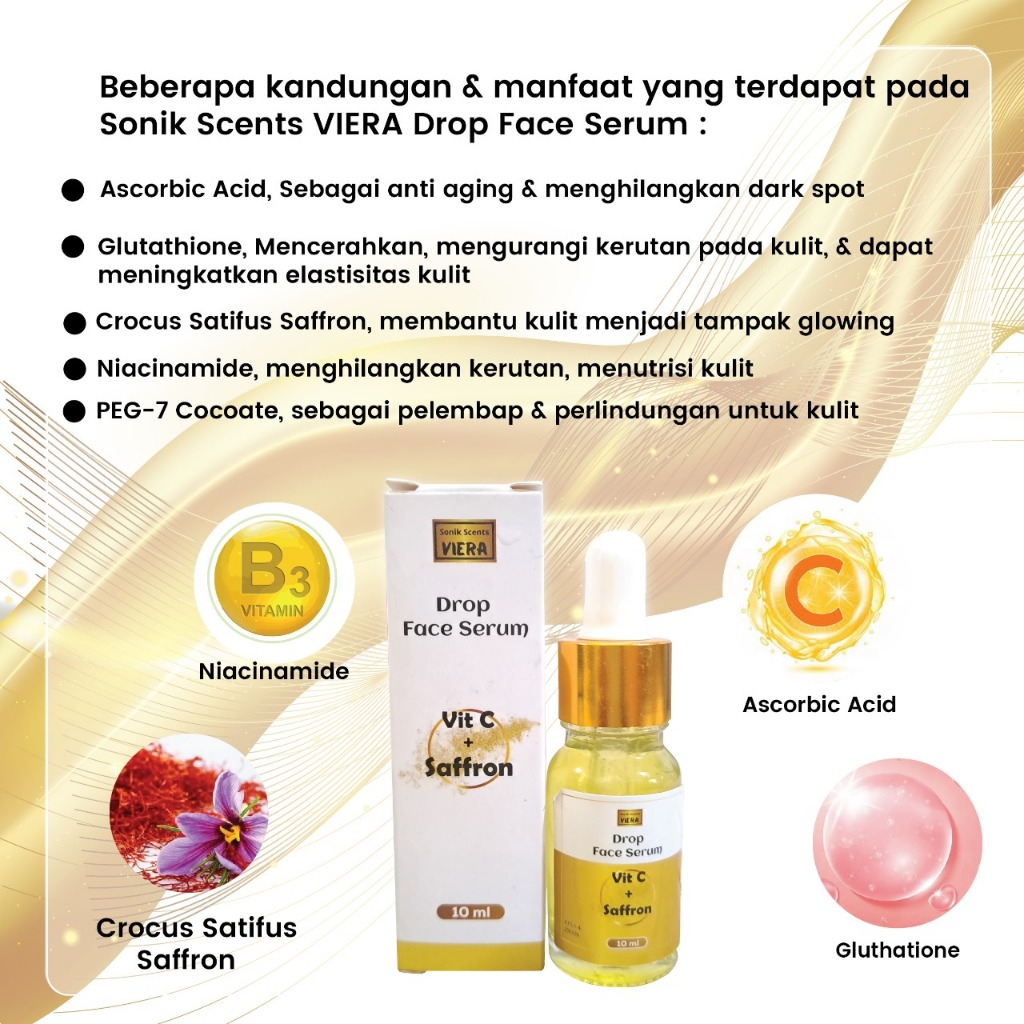 VIERA Vitamin C Face Serum 10ml – Brightening & Glow Boosting Facial Essence for Dark Spot Reduction, Hydration & Radiant Skin Care - View 2 of 3
