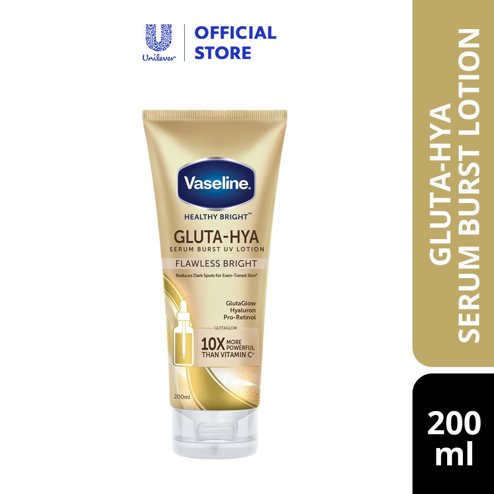 Vaseline Healthy Bright Gluta-Hya Serum Burst UV Lotion Flawless Bright 200ml(FROM MALAYSIA) - View 4 of 4