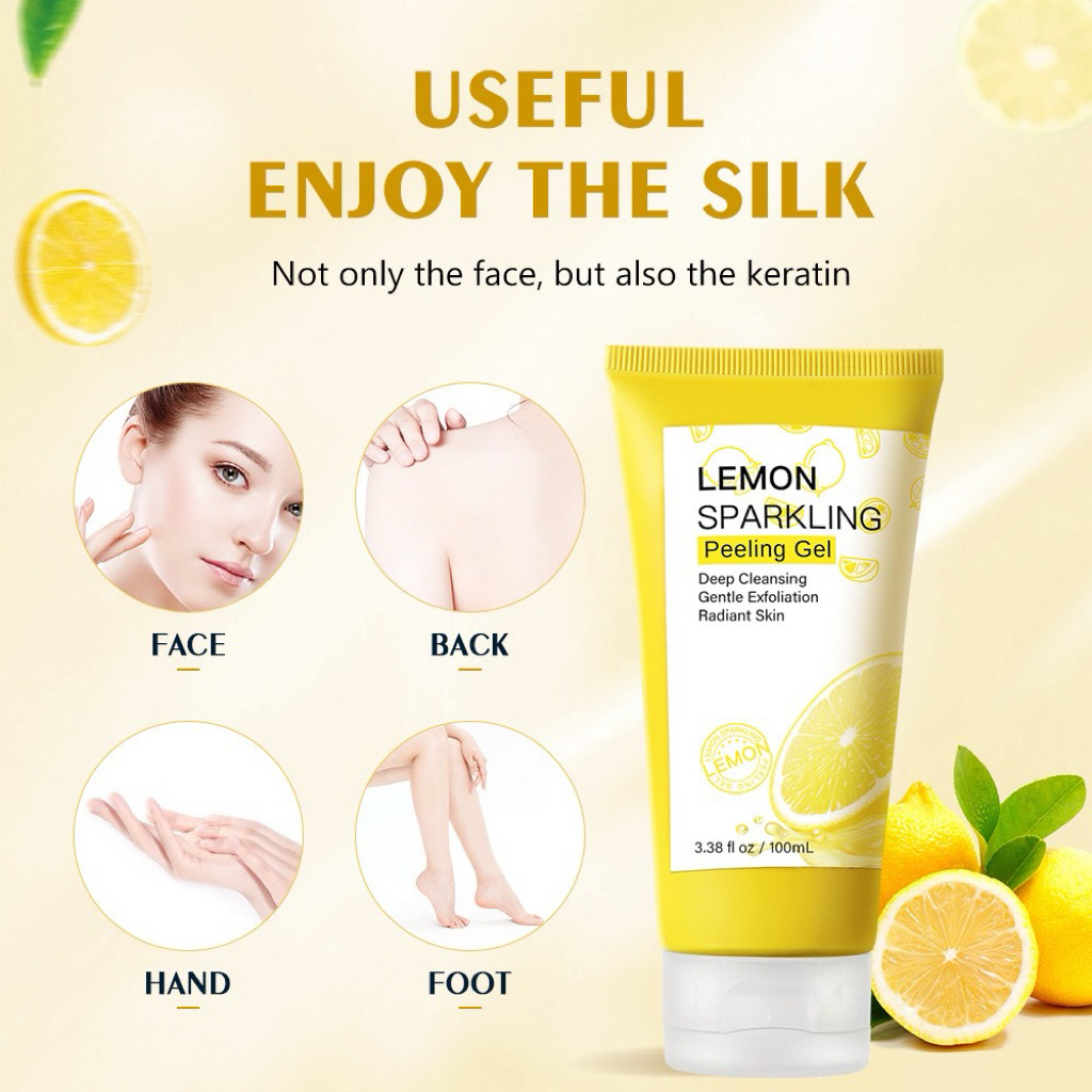 Lemon Sparkling Peeling Gel – Face Exfoliator Skin Purifying & Brightening Gentle Exfoliating Gel for Smooth, Clear and Radiant Skin Care - View 3 of 3