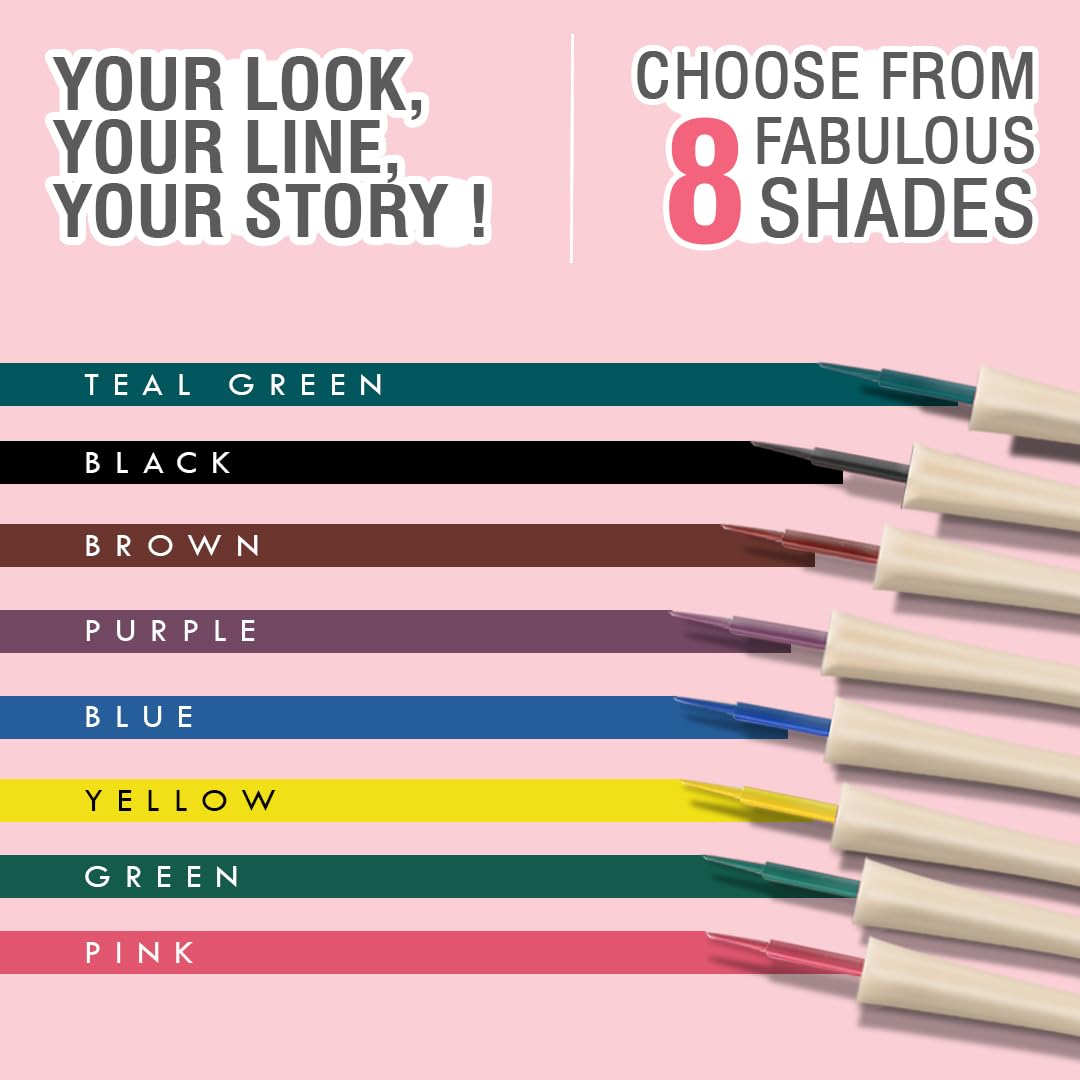 Glamveda Liquid Eye Liner, Pink, Long Lasting Matte Waterproof Liner - Smudge Proof, Transfer Proof Eye Makeup, Bold, Clean, Smudge-Free Look 24-Hour Long Stay 4.5 ml - View 5 of 5