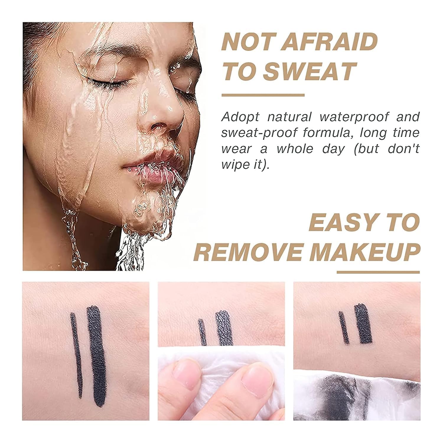Miss Rose M Gel Eyeliner, Black Eyeliner Pencils, delineador de ojos contra el agua, Easy to Use, Eye Makeup for Women (Premium Black 1 Pcs) - View 4 of 8