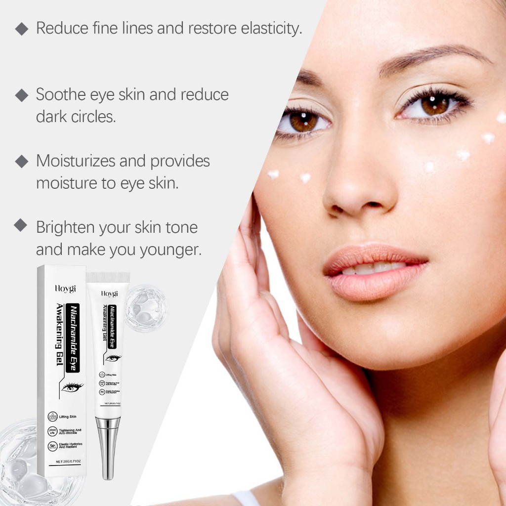 Hoygi Niacinamide Eye Gel – Hydrating, Plumping & Firming Under Eye Treatment for Dark Circles, Fine Lines and Smooth Radiant Eye Care - View 2 of 3
