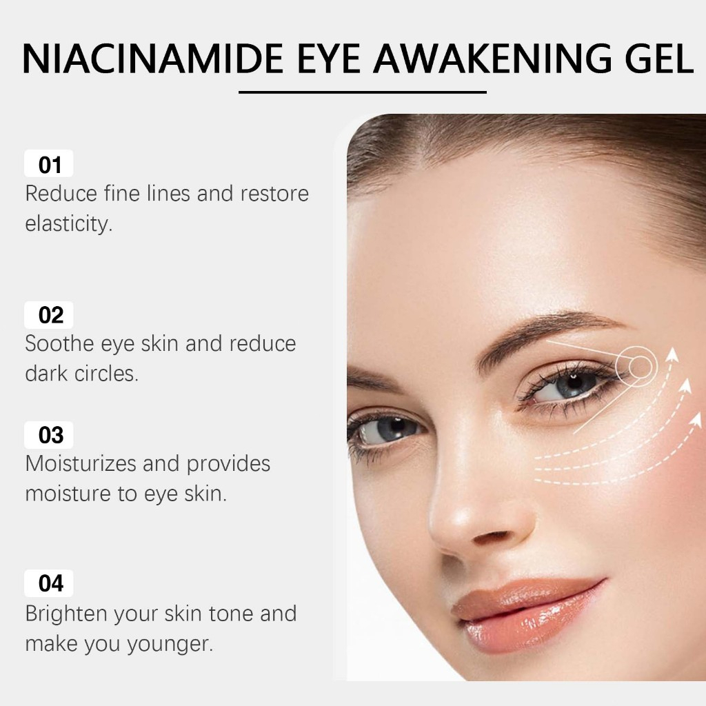Hoygi Niacinamide Eye Gel – Hydrating, Plumping & Firming Under Eye Treatment for Dark Circles, Fine Lines and Smooth Radiant Eye Care - View 3 of 3