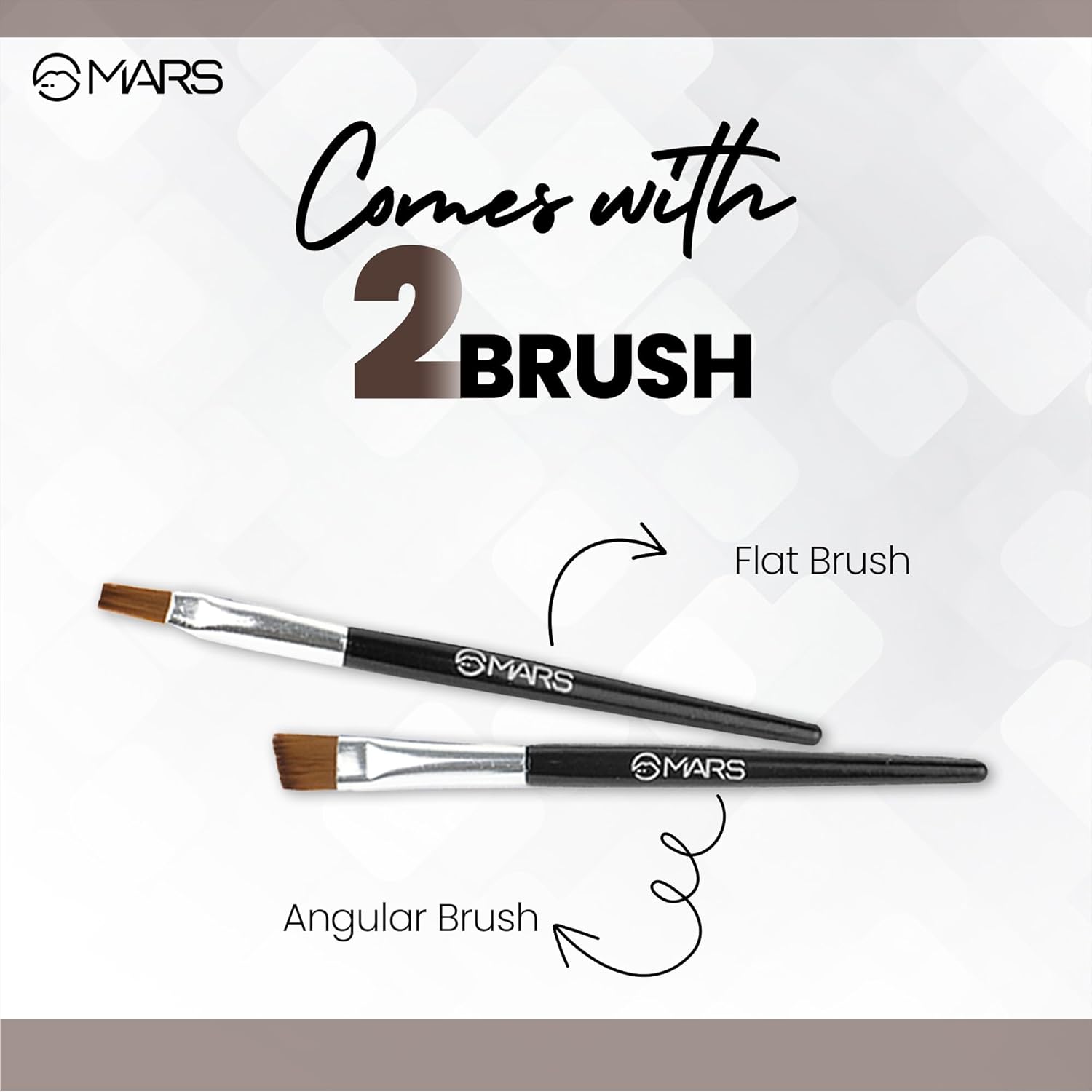 MARS 2-In-1 Hue Gel Matte Eyeliner | Waterproof & Smudgeproof Formula | Stay Upto 24 Hours | Comes With 2 Brush Set (6.0 Gm) (Black & Brown) - View 4 of 7