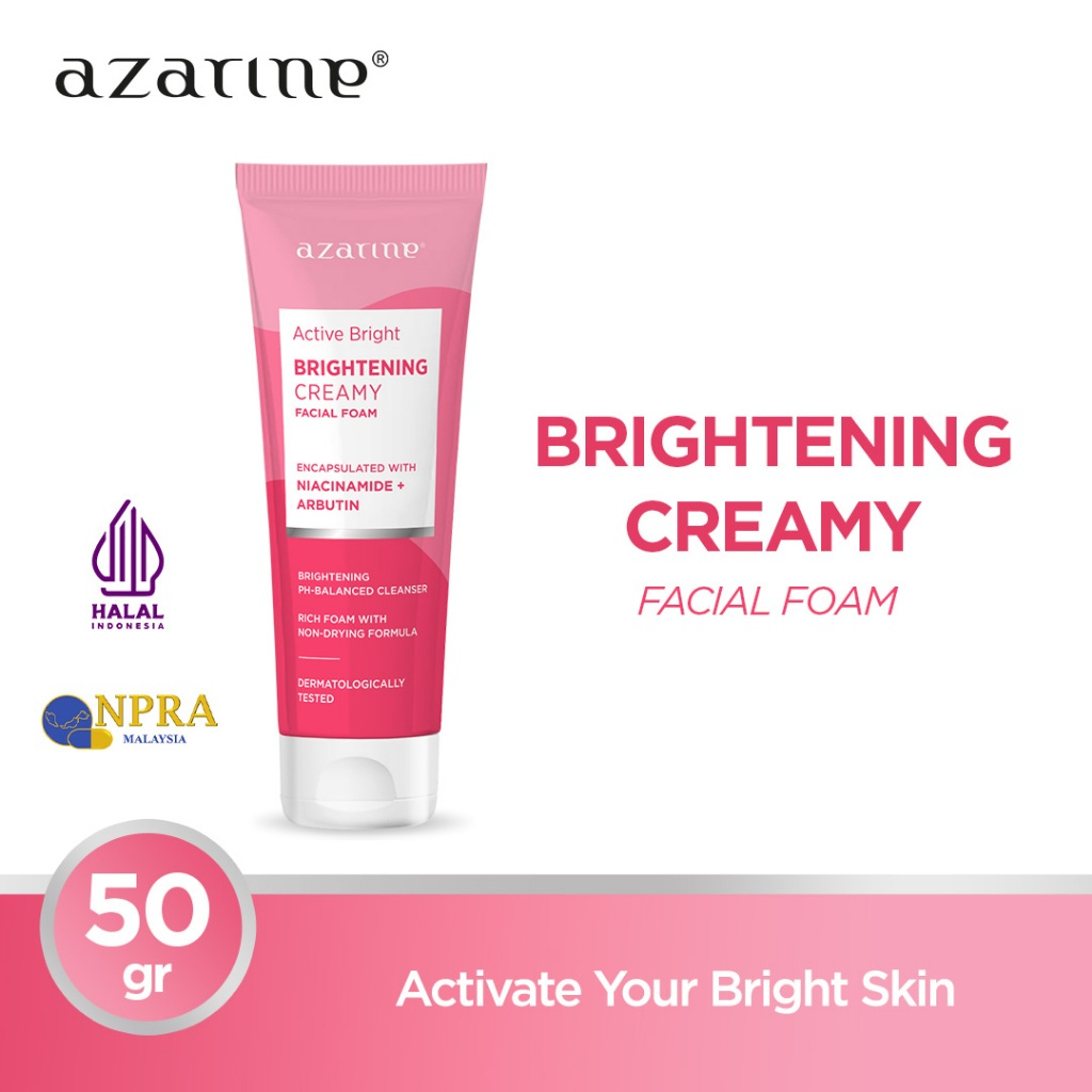 Azarine Active Bright Brightening Creamy Facial Foam 50g – Gentle Deep Cleansing Face Wash for Radiant, Even-Toned & Smooth Skin Care - View 2 of 3