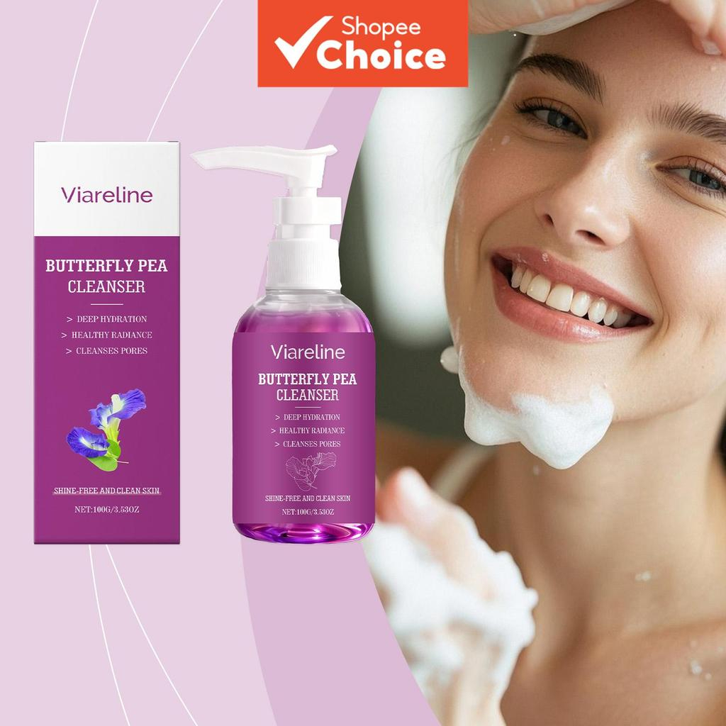 Professional Butterfly Pea Flower Face Wash 100g – Gentle Plant-Based Cleanser with Vitamin E for Hydrating, Brightening & Smooth Radiant Skin Care - View 3 of 3