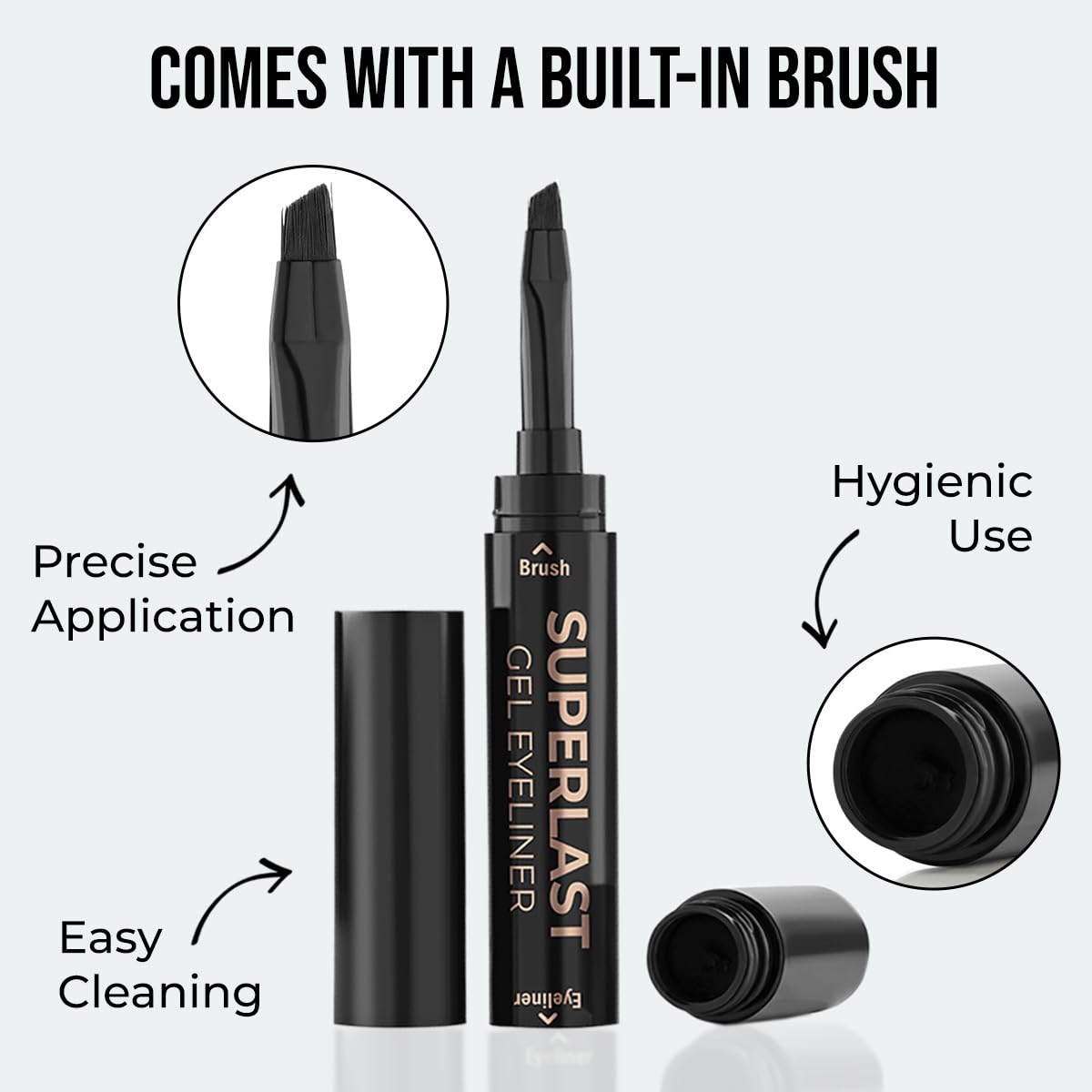 Insight Cosmetics Superlast Gel Eyeliner| Intense Matte Finish | Quick Drying |Smooth Application | Waterproof | Smudgeproof (GEL-07) - View 4 of 7