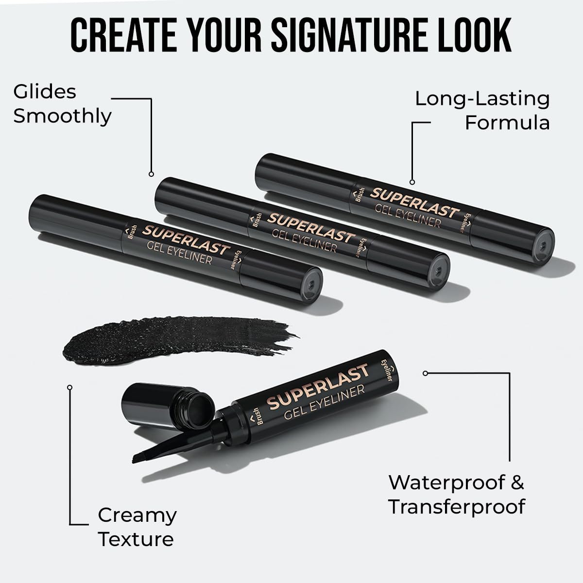 Insight Cosmetics Superlast Gel Eyeliner| Intense Matte Finish | Quick Drying |Smooth Application | Waterproof | Smudgeproof (GEL-07) - View 7 of 7