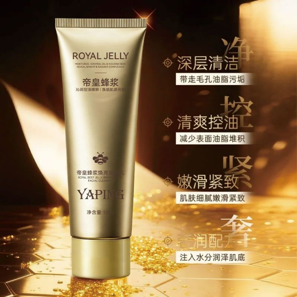 Royal Jelly Face Cleanser 100g – Hydrating & Oil Control Brightening Gentle Facial Wash for Smooth, Radiant and Healthy Skin Care - View 2 of 3