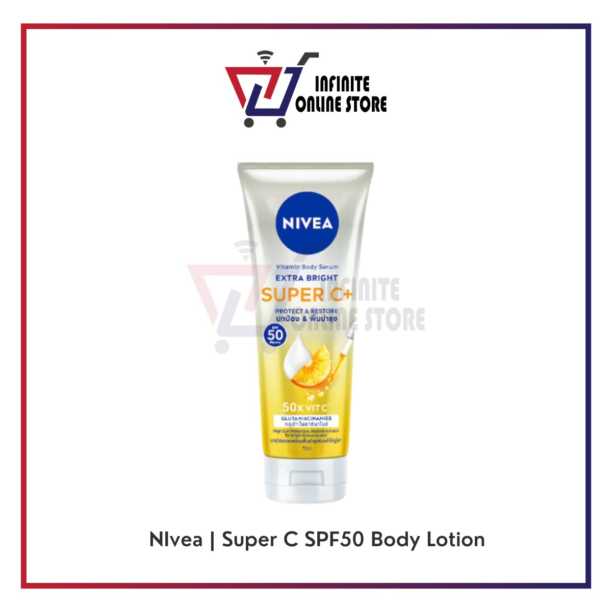 NIVEA Extra Bright Super C+ SPF50 Vitamin Serum Body Lotion 70ml (FROM MALAYSIA) - View 3 of 3