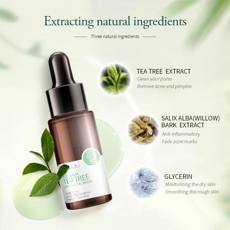 LAIKOU Tea Tree Anti-Acne Serum 17ml – Pimple Care, Pore Refining & Spot Reduction Facial Essence for Clear, Smooth and Healthy Skin - View 3 of 3