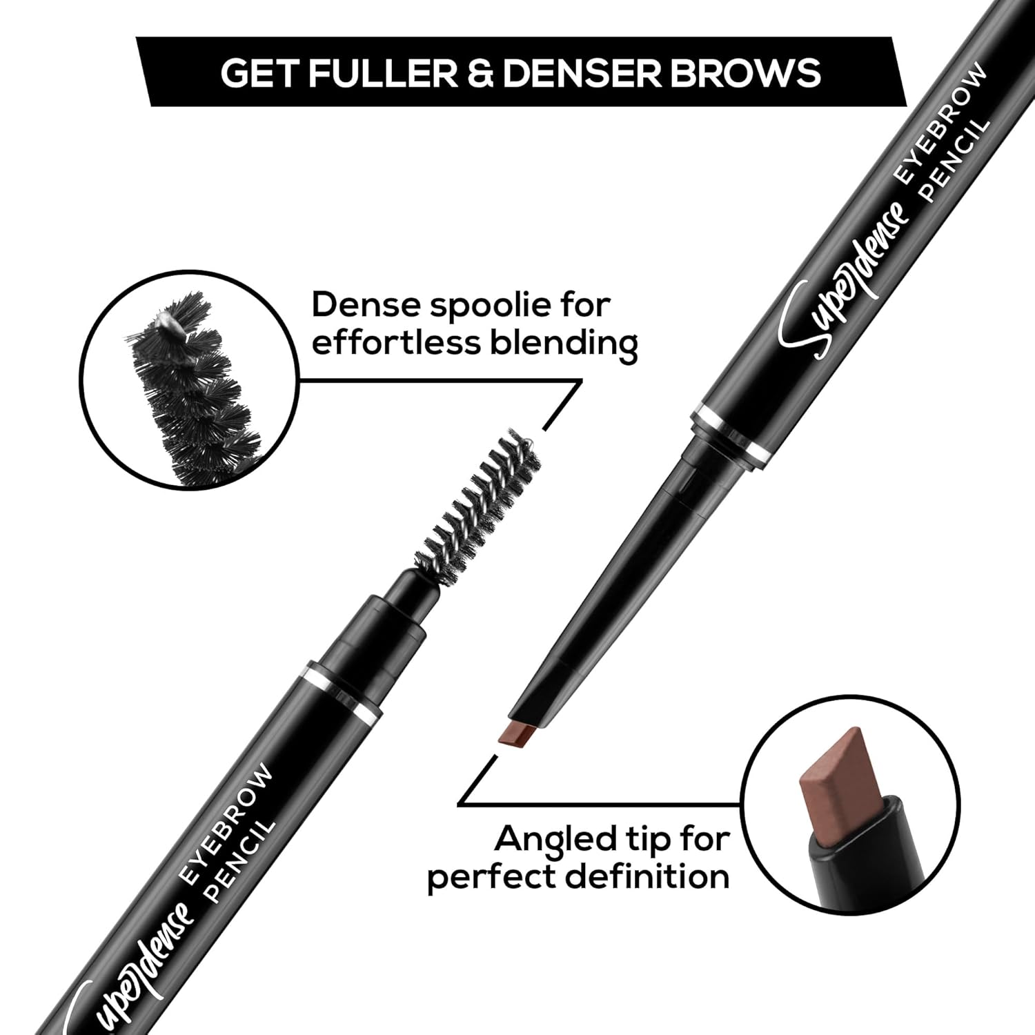 RENEE Superdense Eyebrow Pencil with Spoolie - Brown, Smudge Proof, Waterproof, Highly Pigmented for Fill in Brow Gaps, Smooth One-Swipe Precision Application, Enriched with Vitamin C & Jojoba Oil - View 5 of 6