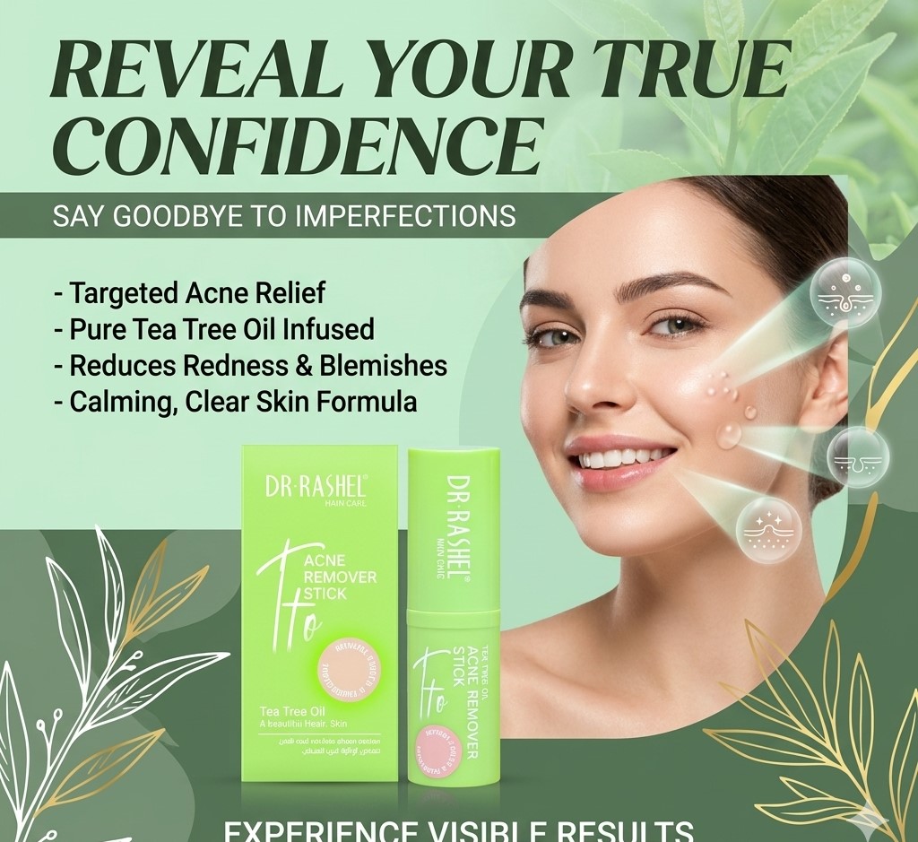 Dr.Rashel Tea Tree Oil Acne Remover Stick 7g – Targeted Spot Treatment for Pimples, Blemishes & Oil Control for Clear, Smooth Skin - View 3 of 3