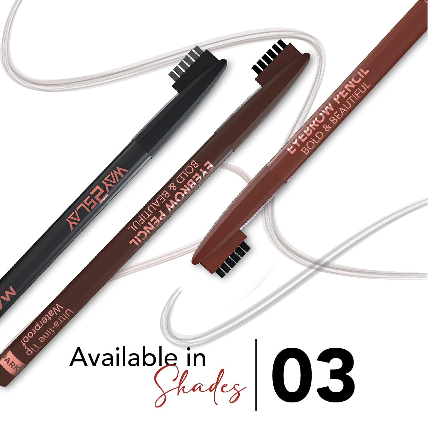 MARY JO K Waterproof Eyebrow Pencil | Highly Pigmented | Sculpts & Fills | Precision Tip | Fluffy Brush | Natural Finish | 1.8g | Light Brown - View 6 of 8