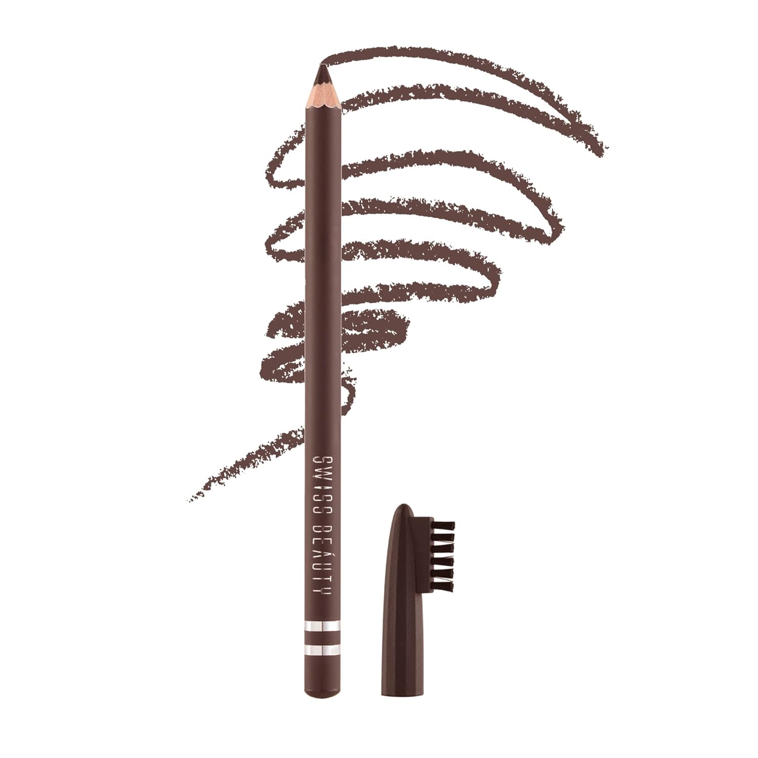  Beauty Waterproof Eyebrow Pencil With Brush | Smudge Proof Eyebrow Definer Pencil | Shade - 02 Dark Brown, 1.5G| - View 4 of 4