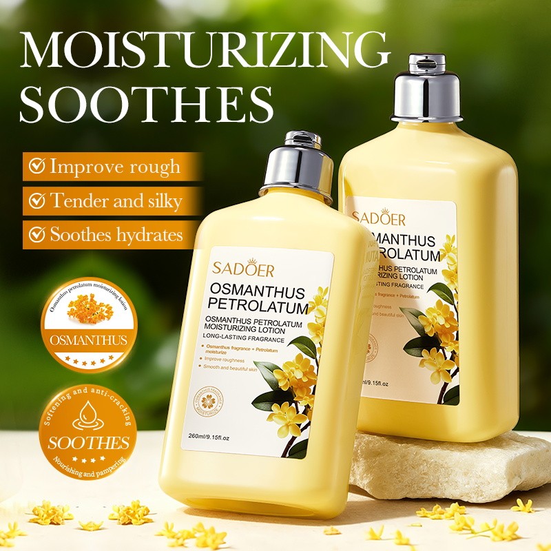 [ROREC] SADOER Osmanthus Petrolatum Body Lotion Moisturizing Hydrating Smooth Skin Long Lasting Fragrance 260ml(FROM MALAYSIA) - View 3 of 3