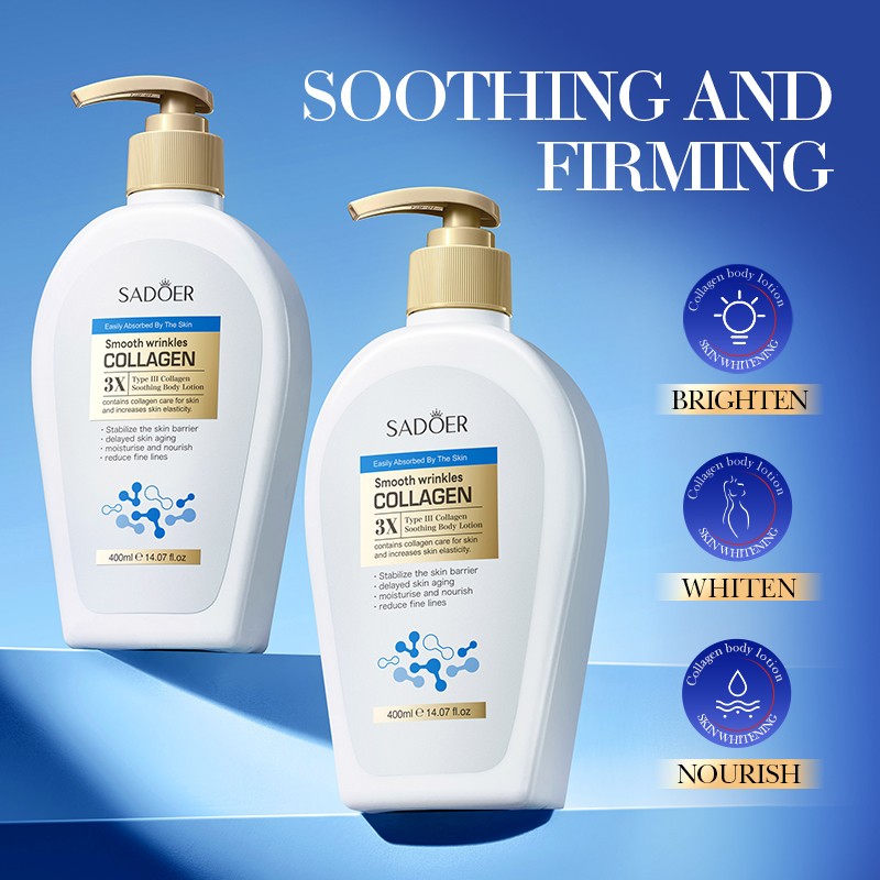 ROREC SADOER 3X TYPE III Collagen Soothing Body Lotion Stabilize Skin Barrier Delay Skin Aging Moisturise Nourish 400ml(FROM MALAYSIA) - View 2 of 3