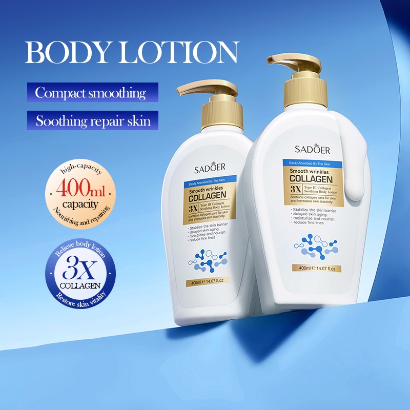 ROREC SADOER 3X TYPE III Collagen Soothing Body Lotion Stabilize Skin Barrier Delay Skin Aging Moisturise Nourish 400ml(FROM MALAYSIA) - View 3 of 3