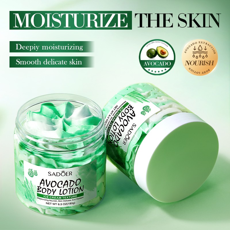 [ROREC] SADOER Avocado Body Lotion Ice Cream Texture Deep Moisturizing Nourishing Smooth Skin 180g(FROM MALAYSIA) - View 2 of 3
