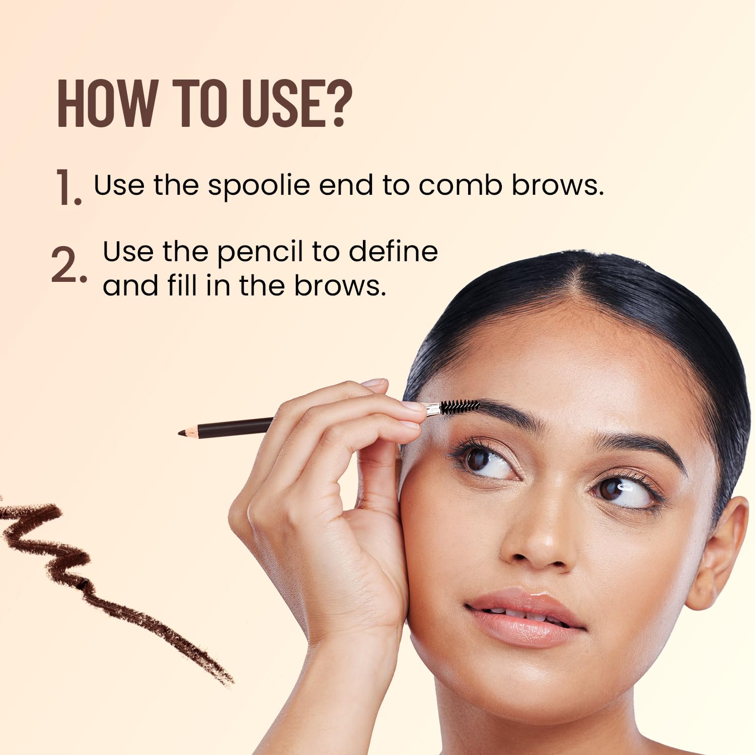 Swiss Beauty Eyebrow Definer Pencil (Coco Brown) - View 3 of 7