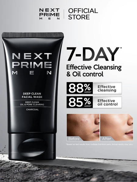 NEXTPRIME Deep Clean Facial Wash 100g – Oil Control Acne Face Cleanser for Men Pencuci Muka Deep Pore Cleansing Anti Acne Daily Skin Care Fresh Skin - View 3 of 3