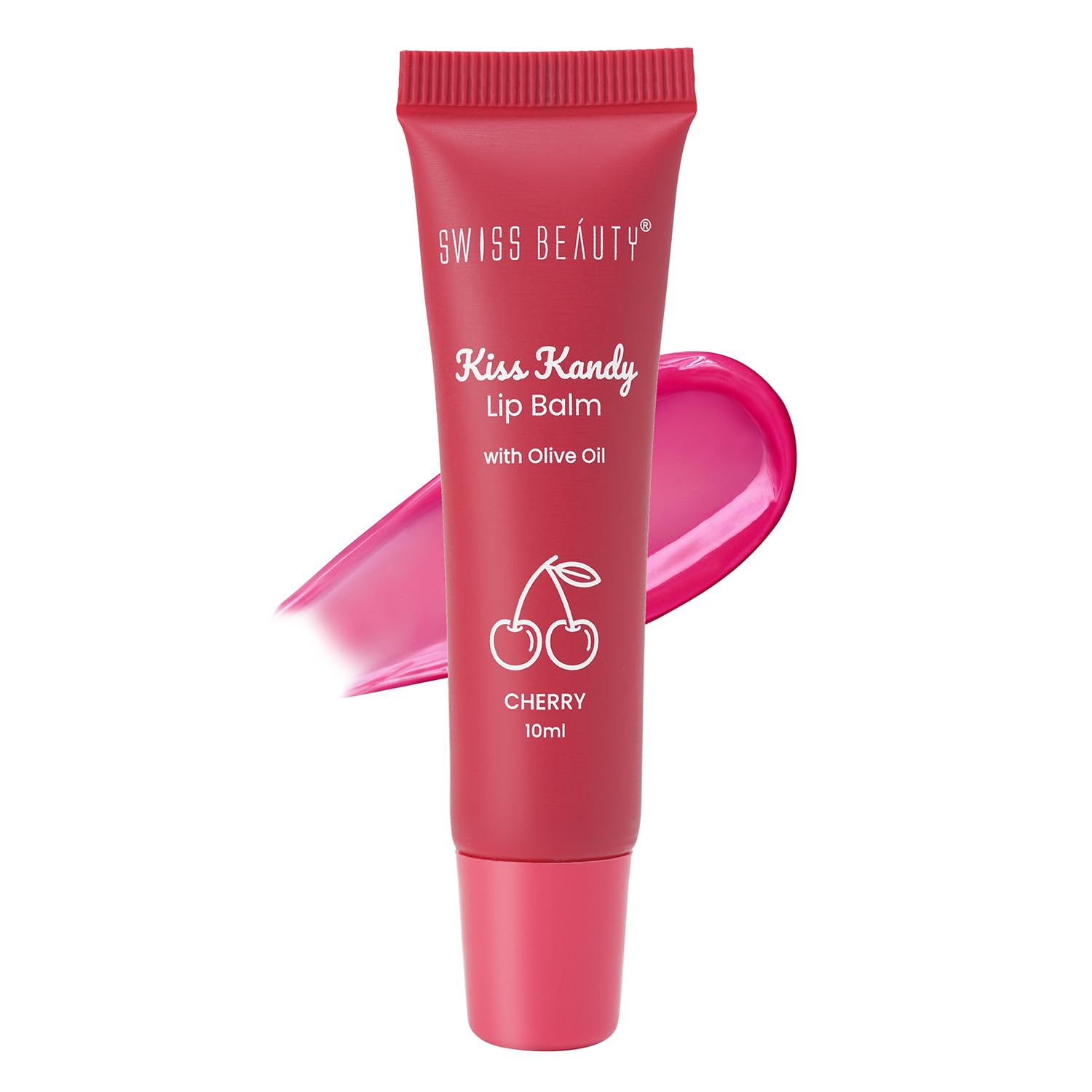 Swiss Beauty Kiss Kandy Tinted Lip Balm | Moisturising Non-Sticky Formula with Olive Oil & Vitamin E | Soft, Smooth & Hydrated Lips All Day | Cherry, 10ml - Related product