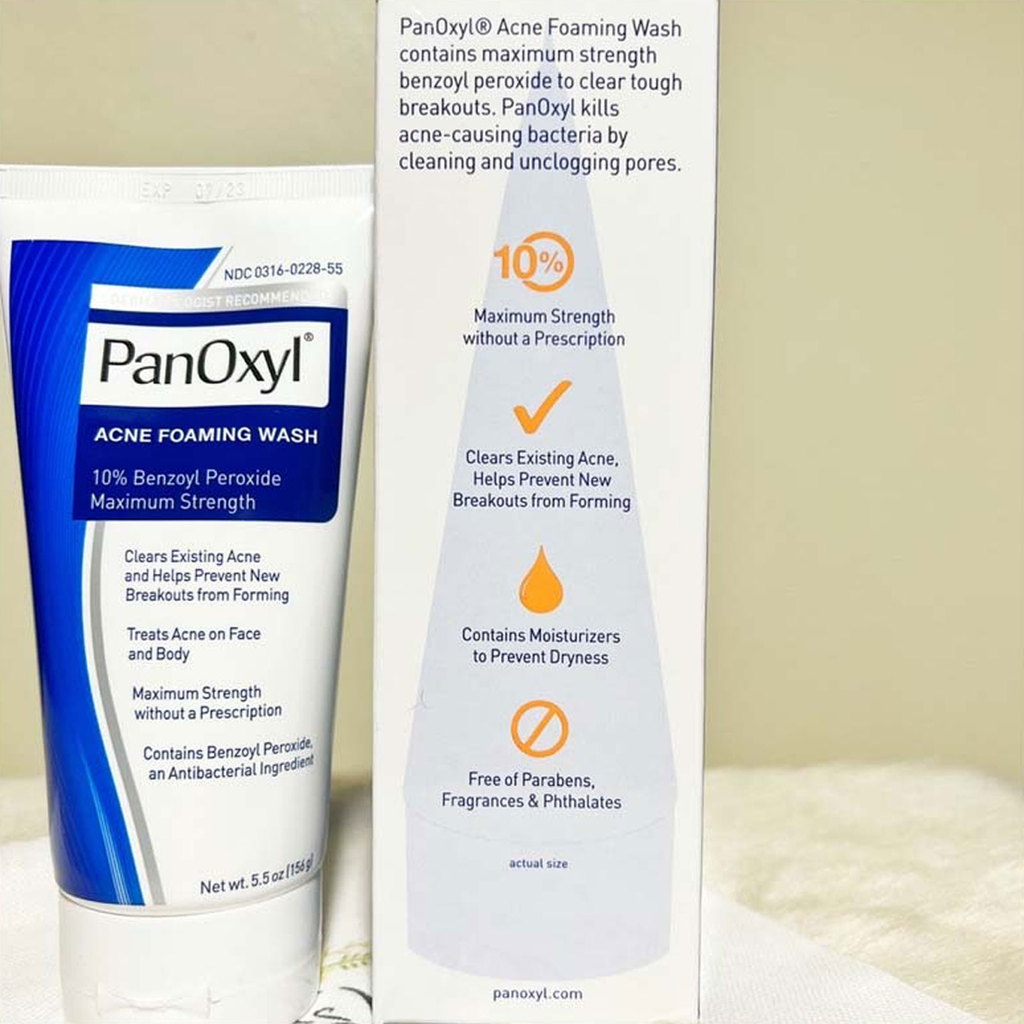 PanOxyl Acne Foaming Wash Maximum Strength 10% Benzoyl Peroxide Face and Body Cleanser for Acne Treatment, Deep Pore Cleansing, Oil Control, Dermatologist Recommended Antibacterial Formula - View 3 of 3