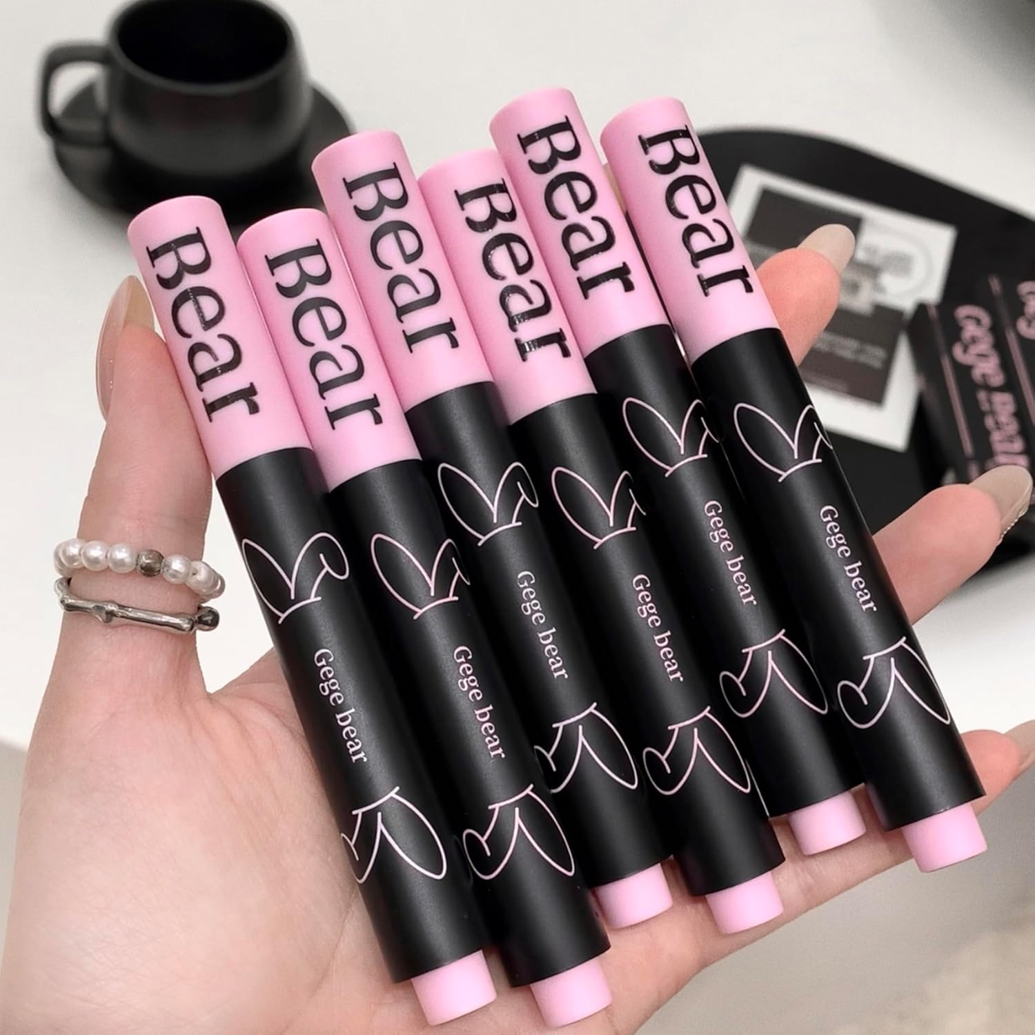 Gege Bear Solid Lip Gloss Stick | Heart-Shaped Applicator Tip | Buildable Coverage from Sheer to Bold | Pigment with Zero Sticky Feel | Glass-Lip High-Shine Korean Style Glossy Finish | Moisturizing Lip Color Pink, Peach & Brown | Nourishing And Soften Lips For Women (01# Innocent Doll, 1.8g) - View 3 of 8