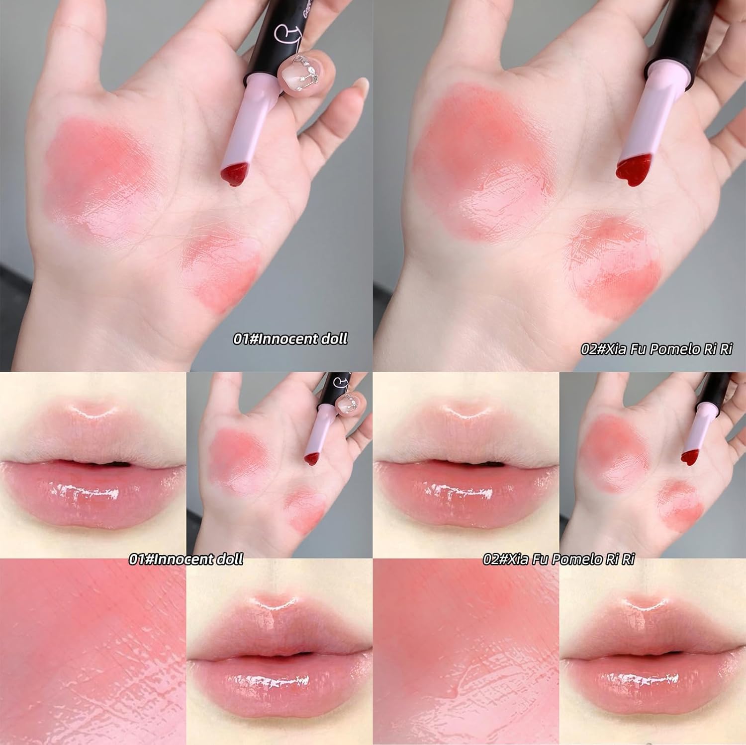 Gege Bear Solid Lip Gloss Stick | Heart-Shaped Applicator Tip | Buildable Coverage from Sheer to Bold | Pigment with Zero Sticky Feel | Glass-Lip High-Shine Korean Style Glossy Finish | Moisturizing Lip Color Pink, Peach & Brown | Nourishing And Soften Lips For Women (03# Early Summer Oats, 1.8g) - View 4 of 8