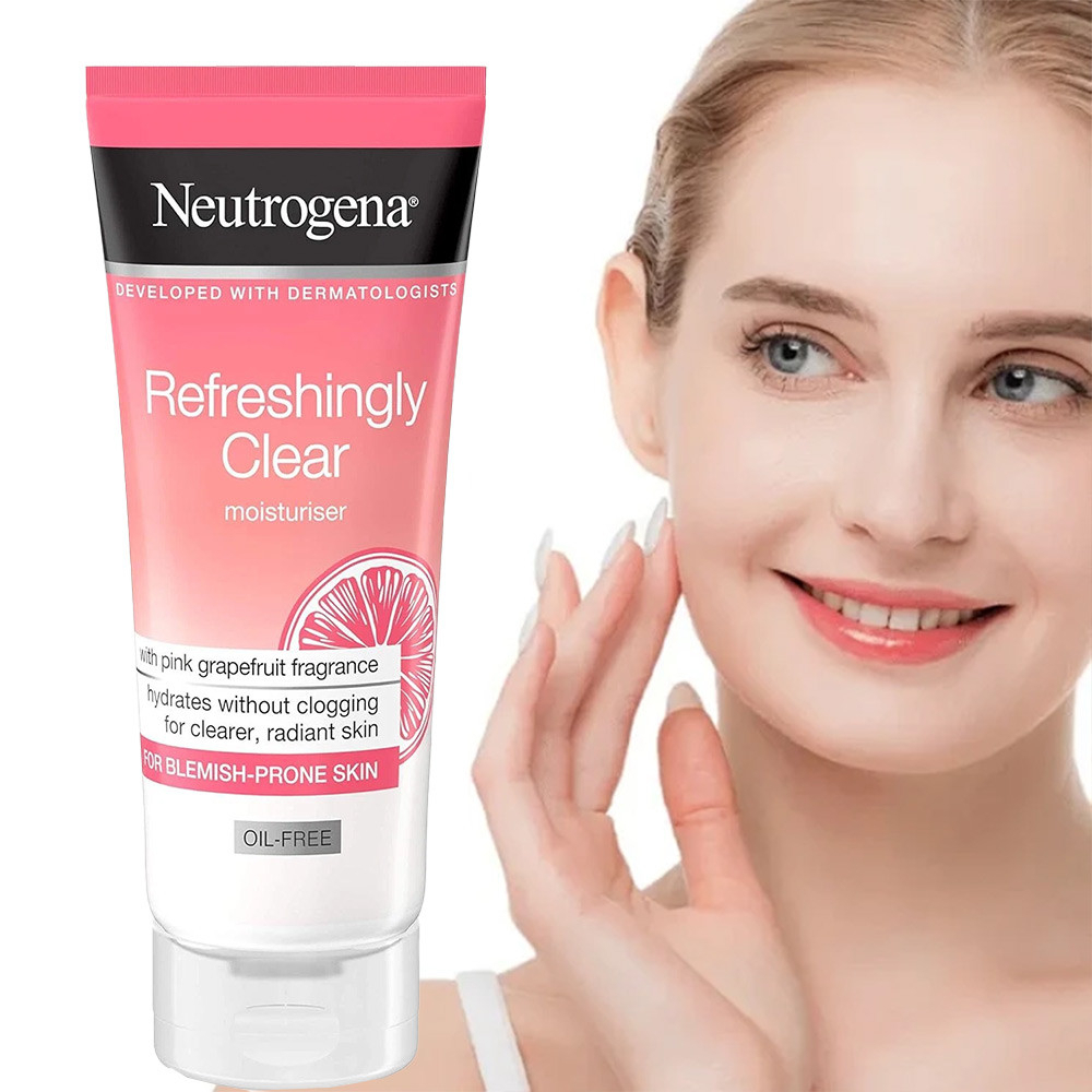 Neutrogena Pink Grapefruit Facial Moisturizer 50ml Oil-Free Hydrating Face Cream for Acne-Prone Skin Helps Reduce Breakouts Shine Control Fresh Citrus Formula Lightweight Non-Greasy Daily Use Skincare Lotion With Salicylic Acid - View 2 of 3