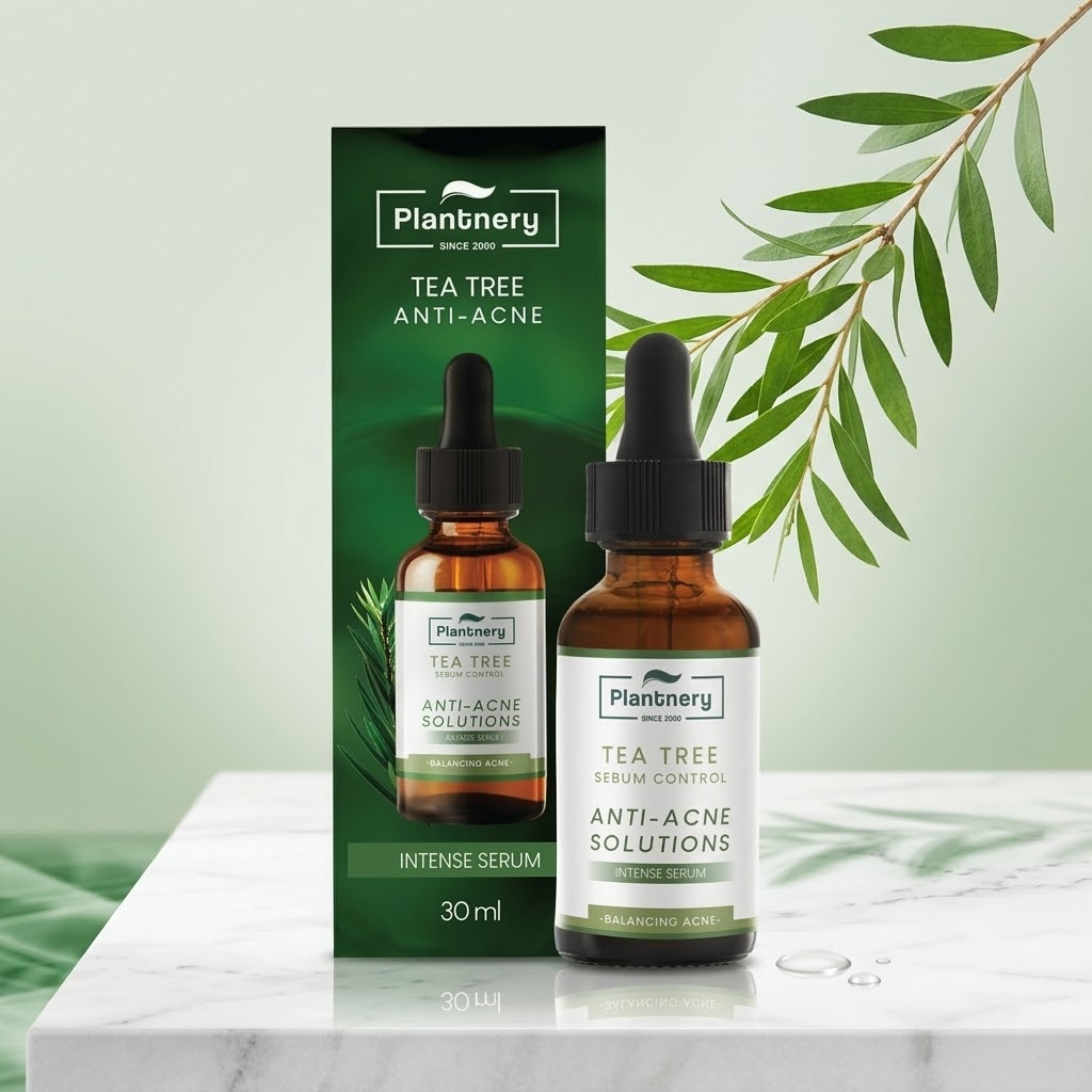 Plantnery Tea Tree Acne Microbiome Intense Serum 30ml Facial Treatment for Acne Prone Skin Helps Balance Microbiome Reduce Breakouts Control Oil Soothe Irritation Lightweight Fast Absorbing Skin Clarifying Formula Solution - View 2 of 3