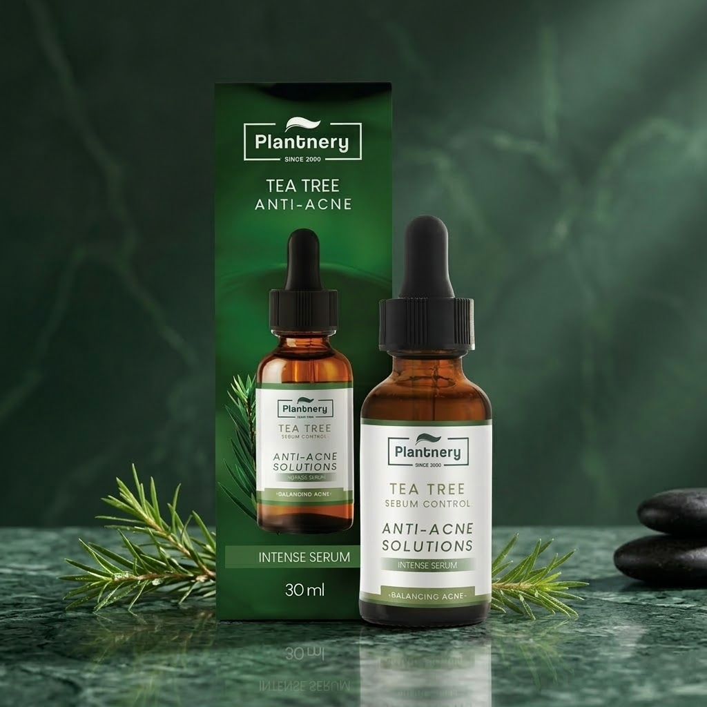 Plantnery Tea Tree Acne Microbiome Intense Serum 30ml Facial Treatment for Acne Prone Skin Helps Balance Microbiome Reduce Breakouts Control Oil Soothe Irritation Lightweight Fast Absorbing Skin Clarifying Formula Solution - View 3 of 3