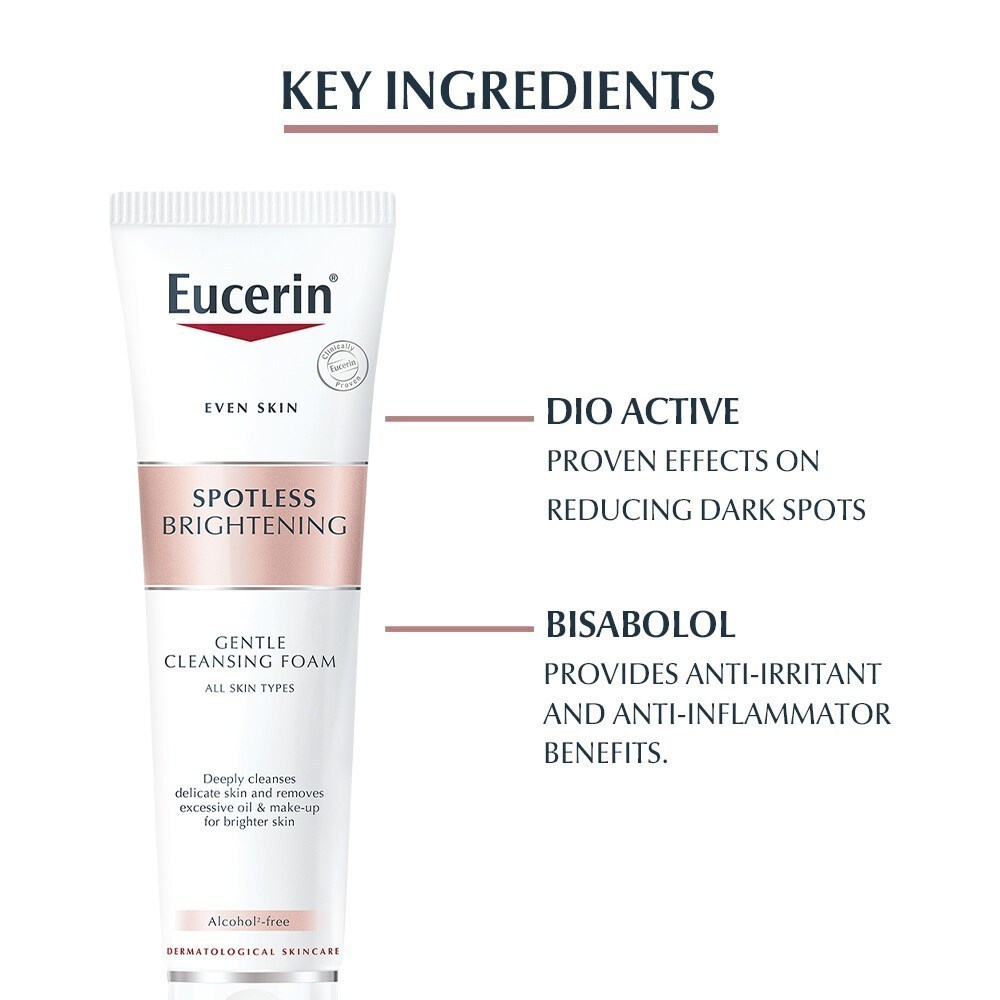 Eu-cerin Spotless Brightening Gentle Cleansing Foam 150ml | Reduce Dark Spots Deep Clean Alcohol-Free All Skin Types-1pcs - View 2 of 3