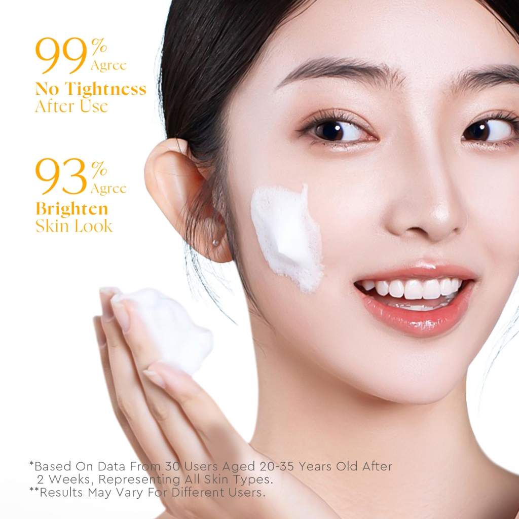 Glad2Glow Perfect Vita C Bright Glow Cleanser Cleanse and Glow Face Wash 80g pencuci muka skincare VC Brightening Whiten - View 2 of 3