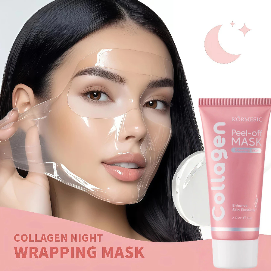 Collagen Peel Off Mask 60g Collagen Night Wrapping Mask Collagen Sleeping Mask Anti Aging Anti Acne Increases skin - View 2 of 3