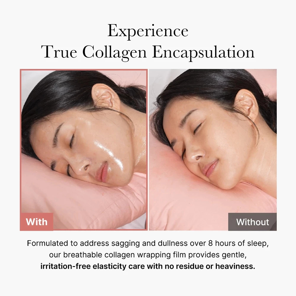 Collagen Peel Off Mask 60g Collagen Night Wrapping Mask Collagen Sleeping Mask Anti Aging Anti Acne Increases skin - View 3 of 3