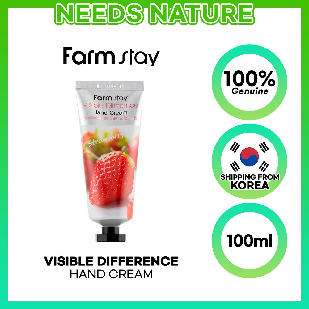 [Farmstay] Visible Difference Hand Cream 100ml 7 types-Strawberry(FROM MLAYSIA) - View 2 of 2