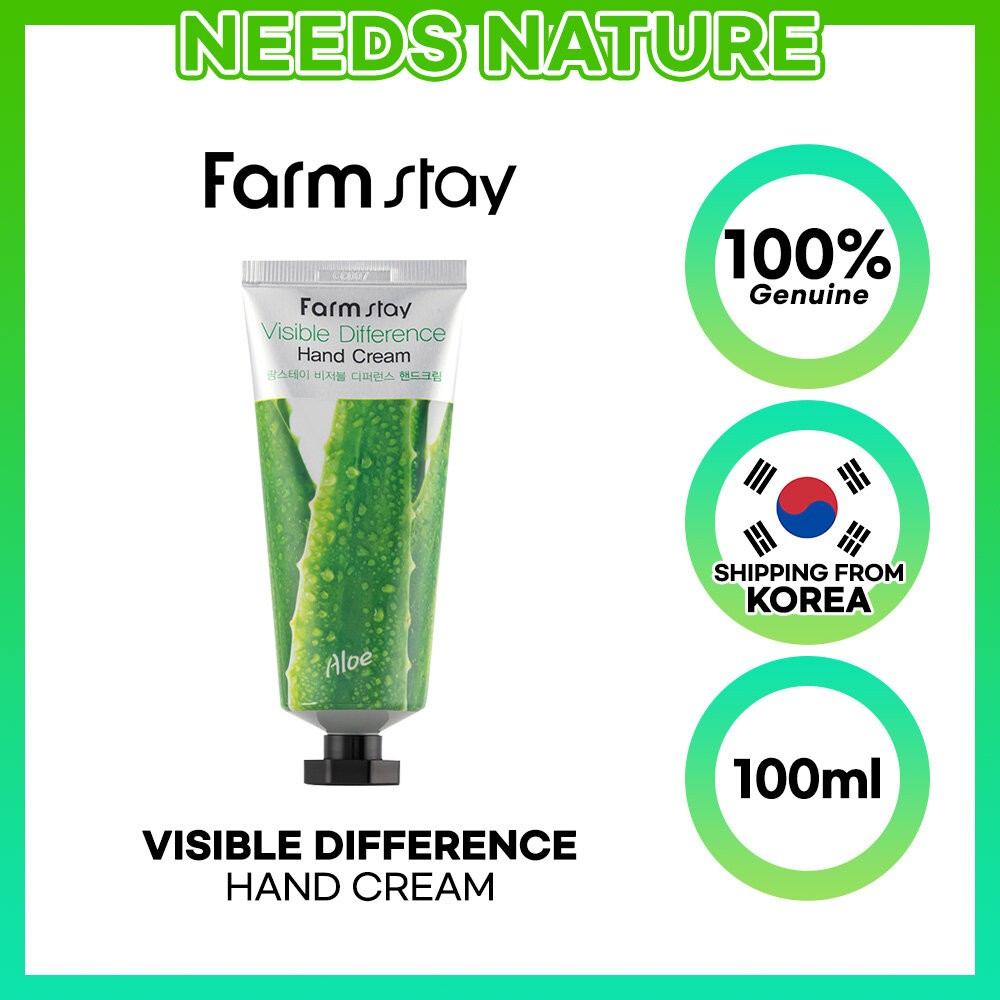 [Farmstay] Visible Difference Hand Cream 100ml 7 types-Aloe(FROM MLAYSIA) - View 2 of 2