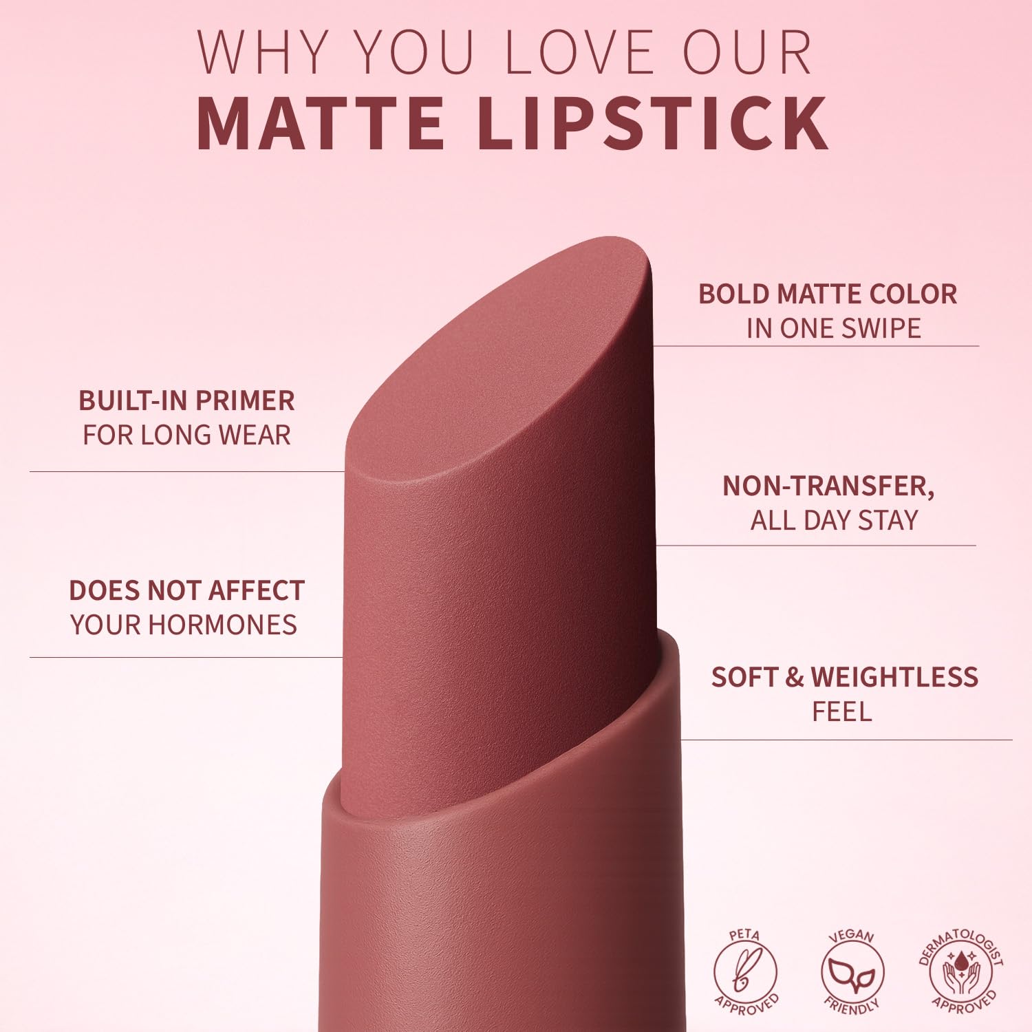 TEEN TEEN Color Life Nontransfer Crayon Lipstick | Matte Finish with Built-in Primer | Waterproof & Long Lasting Lip Color | Smudge-Proof, Fade-Resistant Formula | Bollywood-Nude, 2gm - View 2 of 5