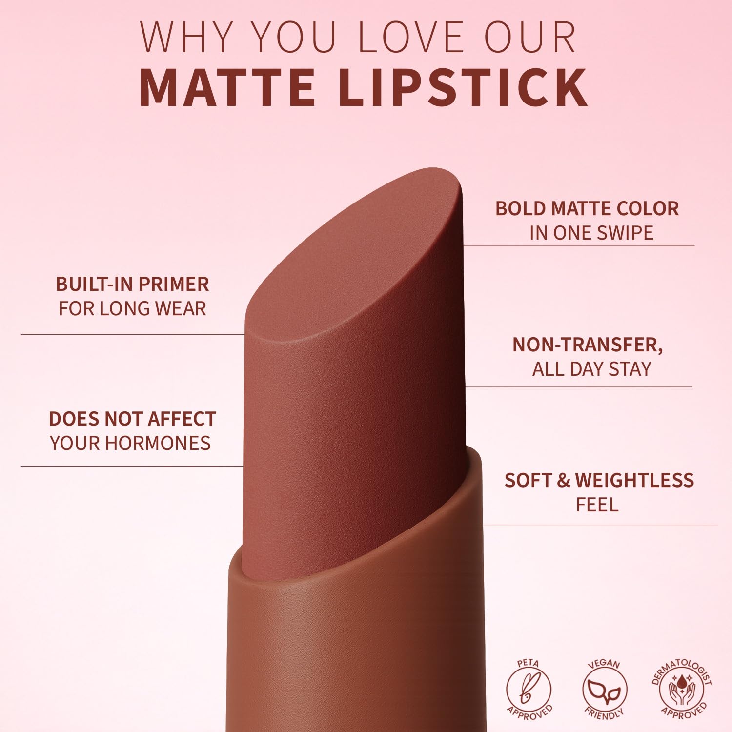 TEEN TEEN Color Life Nontransfer Crayon Lipstick | Matte Finish with Built-in Primer | Waterproof & Long Lasting Lip Color | Smudge-Proof, Fade-Resistant Formula | Apricote, 2gm - View 2 of 5